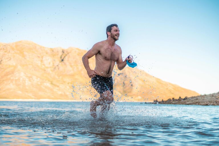 Bergrivier Bash Triathlon in Western Cape - Swimmer Emerging from the Water